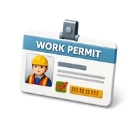 Work Permit 3D icon
