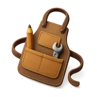 Work apron 3D icon