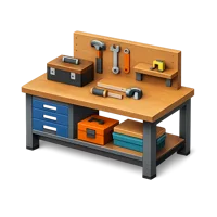 Orange Workbench 3D icon