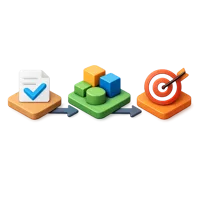 Workflow 3D icon