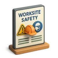 Worksite Safety Poster 3D icon