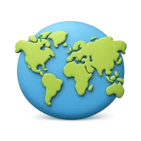 World Map 3D icon