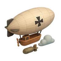 World War 1 Zeppelin 3D icon