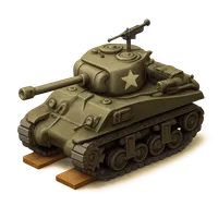 World War II Sherman Tank 3D icon