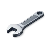 Blue Wrench 3D icon