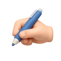 Writing Hand 3D icon