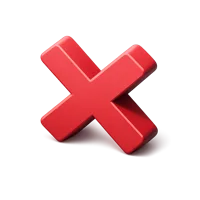 X Mark 3D icon