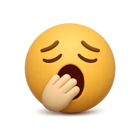 Yawning Face 3D icon