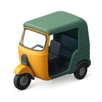 Yellow Auto Rickshaw 3D icon