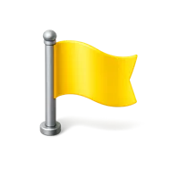 Yellow Flag 3D icon