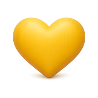 Yellow Heart 3D icon