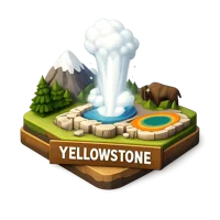Brown Yellowstone National Park 3D icon
