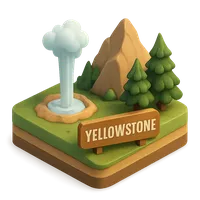Yellowstone National Park 3D icon