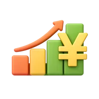 Yen Growth Chart 3D icon