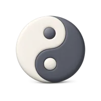 Yin Yang 3D icon