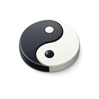 Blue Yin Yang 3D icon
