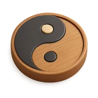 Yin Yang Symbol 3D icon