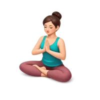 Teal Yoga 3D icon