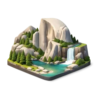 Green Yosemite National Park 3D icon