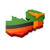Red Zambia 3D icon