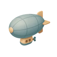 Zeppelin 3D icon