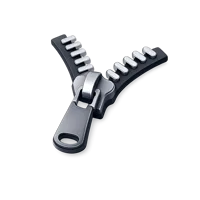 Blue Zipper 3D icon