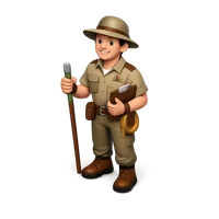 Brown Zookeeper 3D icon